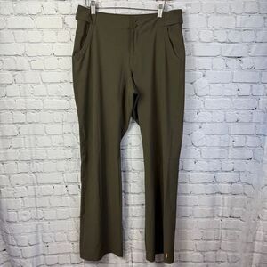 Lucy Straight Leg Stretch Pants Olive Green Size 10